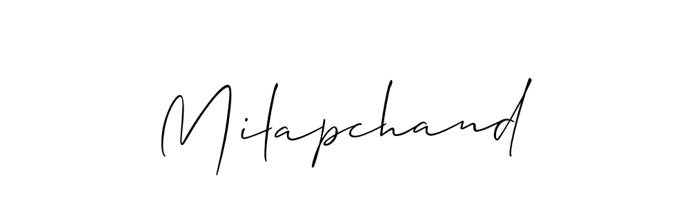 It looks lik you need a new signature style for name Milapchand. Design unique handwritten (Allison_Script) signature with our free signature maker in just a few clicks. Milapchand signature style 2 images and pictures png