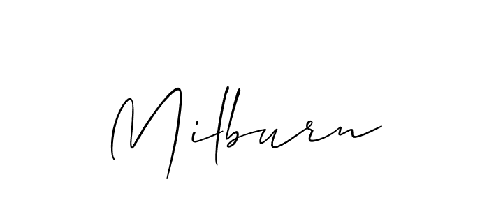 Similarly Allison_Script is the best handwritten signature design. Signature creator online .You can use it as an online autograph creator for name Milburn. Milburn signature style 2 images and pictures png