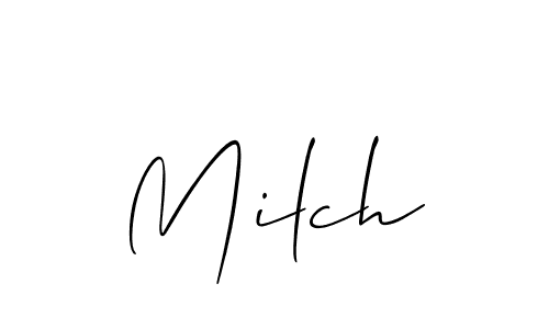 How to make Milch name signature. Use Allison_Script style for creating short signs online. This is the latest handwritten sign. Milch signature style 2 images and pictures png