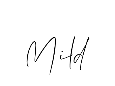 Design your own signature with our free online signature maker. With this signature software, you can create a handwritten (Allison_Script) signature for name Mild. Mild signature style 2 images and pictures png