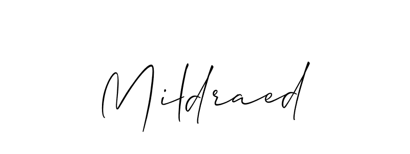 Design your own signature with our free online signature maker. With this signature software, you can create a handwritten (Allison_Script) signature for name Mildraed. Mildraed signature style 2 images and pictures png