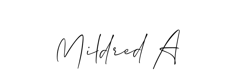Best and Professional Signature Style for Mildred A. Allison_Script Best Signature Style Collection. Mildred A signature style 2 images and pictures png