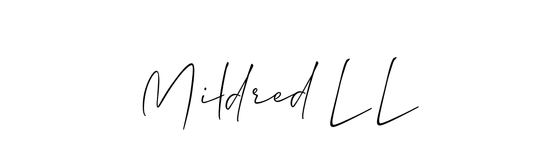 Best and Professional Signature Style for Mildred L L. Allison_Script Best Signature Style Collection. Mildred L L signature style 2 images and pictures png