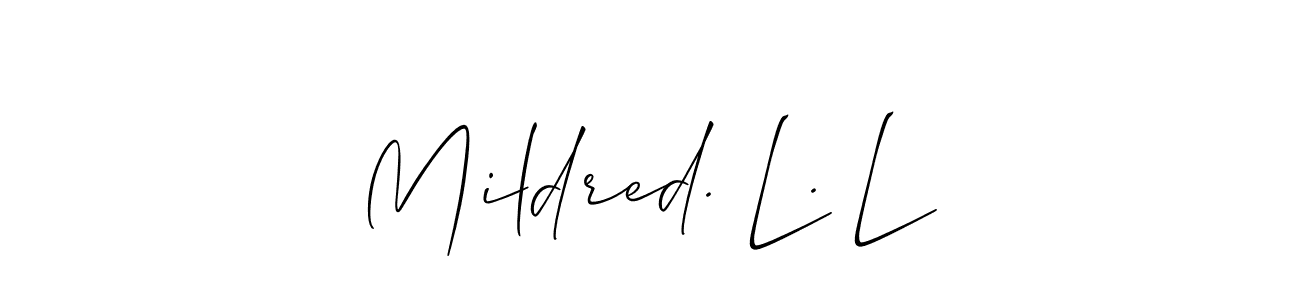 Make a beautiful signature design for name Mildred. L. L. Use this online signature maker to create a handwritten signature for free. Mildred. L. L signature style 2 images and pictures png