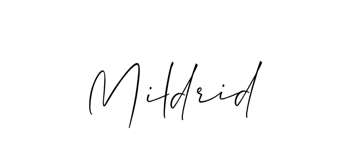 How to Draw Mildrid signature style? Allison_Script is a latest design signature styles for name Mildrid. Mildrid signature style 2 images and pictures png