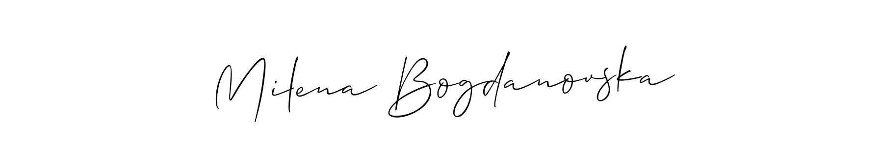 See photos of Milena Bogdanovska official signature by Spectra . Check more albums & portfolios. Read reviews & check more about Allison_Script font. Milena Bogdanovska signature style 2 images and pictures png