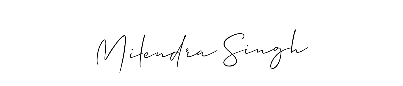 Make a beautiful signature design for name Milendra Singh. Use this online signature maker to create a handwritten signature for free. Milendra Singh signature style 2 images and pictures png