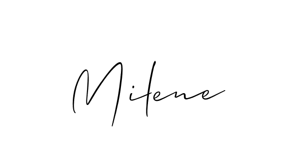 Allison_Script is a professional signature style that is perfect for those who want to add a touch of class to their signature. It is also a great choice for those who want to make their signature more unique. Get Milene name to fancy signature for free. Milene signature style 2 images and pictures png