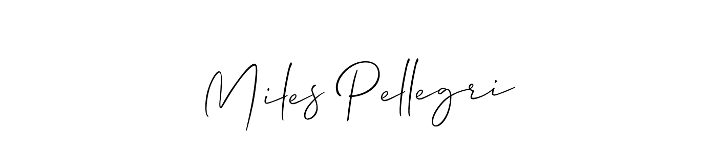 Miles Pellegri stylish signature style. Best Handwritten Sign (Allison_Script) for my name. Handwritten Signature Collection Ideas for my name Miles Pellegri. Miles Pellegri signature style 2 images and pictures png