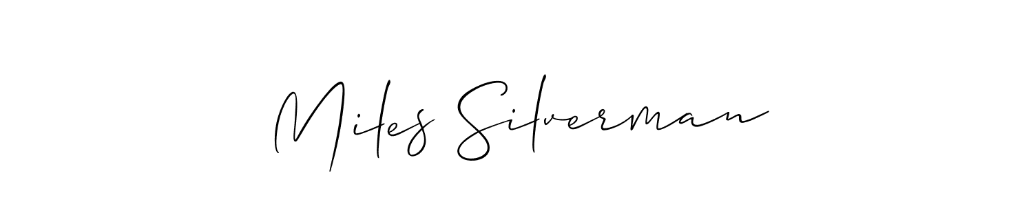 Miles Silverman stylish signature style. Best Handwritten Sign (Allison_Script) for my name. Handwritten Signature Collection Ideas for my name Miles Silverman. Miles Silverman signature style 2 images and pictures png