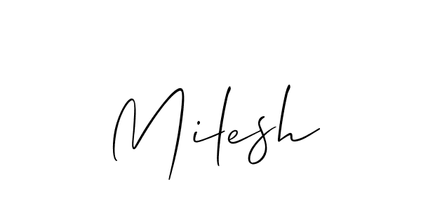 Allison_Script is a professional signature style that is perfect for those who want to add a touch of class to their signature. It is also a great choice for those who want to make their signature more unique. Get Milesh name to fancy signature for free. Milesh signature style 2 images and pictures png