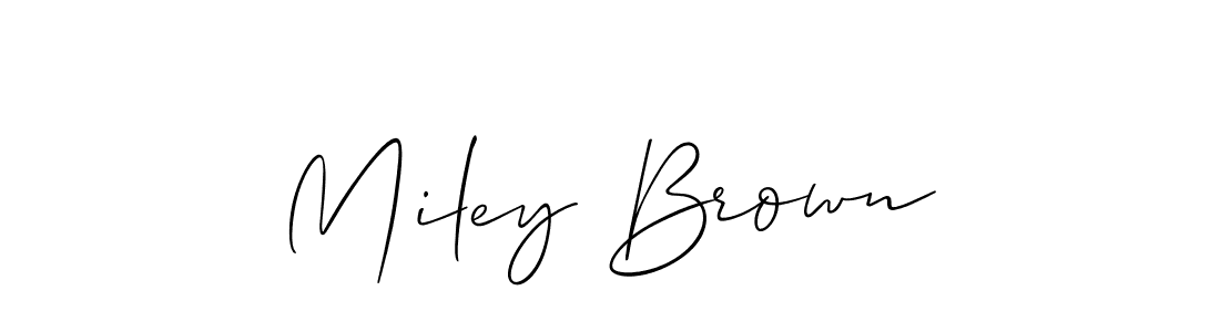 Make a short Miley Brown signature style. Manage your documents anywhere anytime using Allison_Script. Create and add eSignatures, submit forms, share and send files easily. Miley Brown signature style 2 images and pictures png