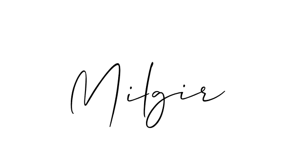Create a beautiful signature design for name Milgir. With this signature (Allison_Script) fonts, you can make a handwritten signature for free. Milgir signature style 2 images and pictures png