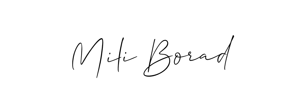 See photos of Mili Borad official signature by Spectra . Check more albums & portfolios. Read reviews & check more about Allison_Script font. Mili Borad signature style 2 images and pictures png