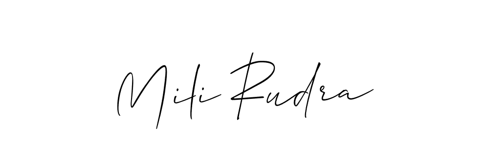 This is the best signature style for the Mili Rudra name. Also you like these signature font (Allison_Script). Mix name signature. Mili Rudra signature style 2 images and pictures png