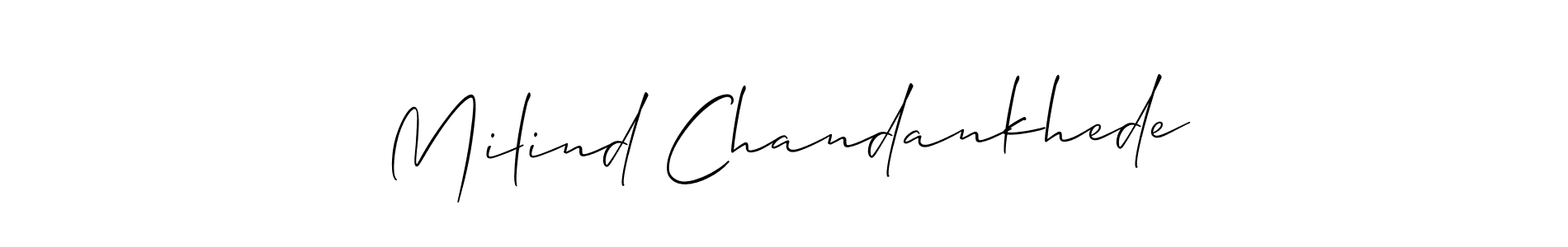 Make a beautiful signature design for name Milind Chandankhede. Use this online signature maker to create a handwritten signature for free. Milind Chandankhede signature style 2 images and pictures png