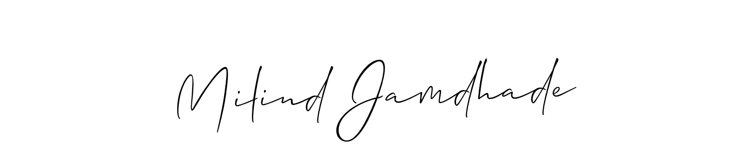 See photos of Milind Jamdhade official signature by Spectra . Check more albums & portfolios. Read reviews & check more about Allison_Script font. Milind Jamdhade signature style 2 images and pictures png