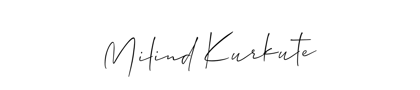 It looks lik you need a new signature style for name Milind Kurkute. Design unique handwritten (Allison_Script) signature with our free signature maker in just a few clicks. Milind Kurkute signature style 2 images and pictures png