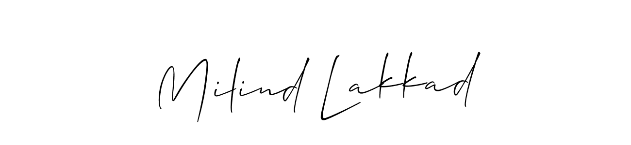 You should practise on your own different ways (Allison_Script) to write your name (Milind Lakkad) in signature. don't let someone else do it for you. Milind Lakkad signature style 2 images and pictures png