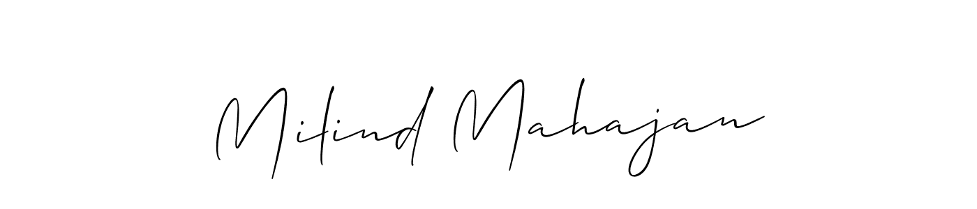 You can use this online signature creator to create a handwritten signature for the name Milind Mahajan. This is the best online autograph maker. Milind Mahajan signature style 2 images and pictures png