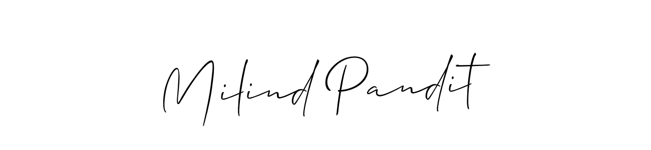 Make a beautiful signature design for name Milind Pandit. Use this online signature maker to create a handwritten signature for free. Milind Pandit signature style 2 images and pictures png