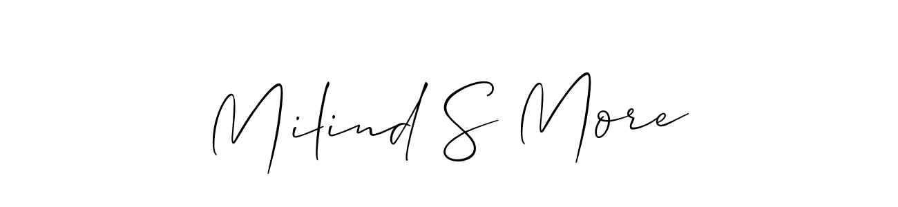You can use this online signature creator to create a handwritten signature for the name Milind S More. This is the best online autograph maker. Milind S More signature style 2 images and pictures png