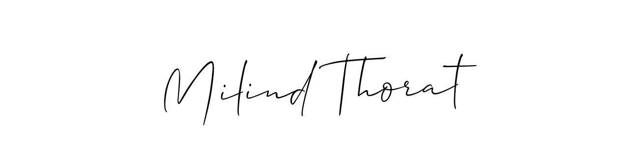 Also You can easily find your signature by using the search form. We will create Milind Thorat name handwritten signature images for you free of cost using Allison_Script sign style. Milind Thorat signature style 2 images and pictures png