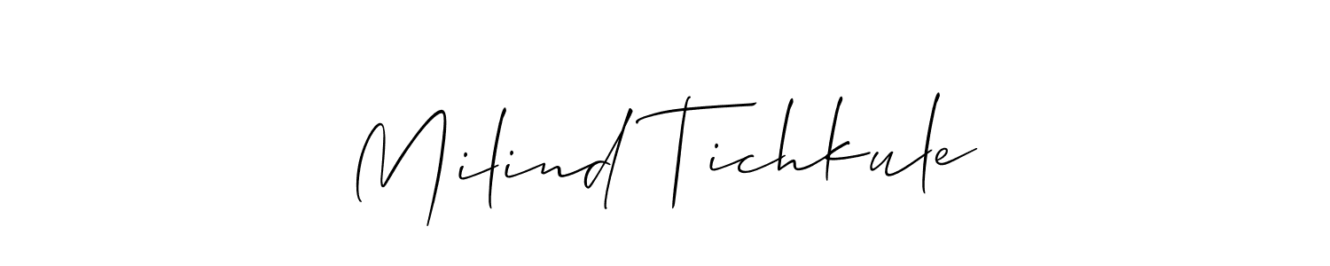 How to make Milind Tichkule signature? Allison_Script is a professional autograph style. Create handwritten signature for Milind Tichkule name. Milind Tichkule signature style 2 images and pictures png