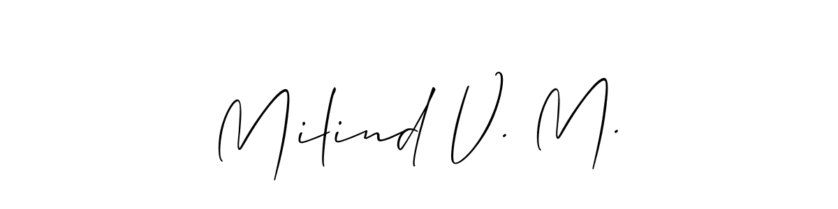 You can use this online signature creator to create a handwritten signature for the name Milind V. M.. This is the best online autograph maker. Milind V. M. signature style 2 images and pictures png
