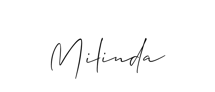 Make a beautiful signature design for name Milinda. Use this online signature maker to create a handwritten signature for free. Milinda signature style 2 images and pictures png