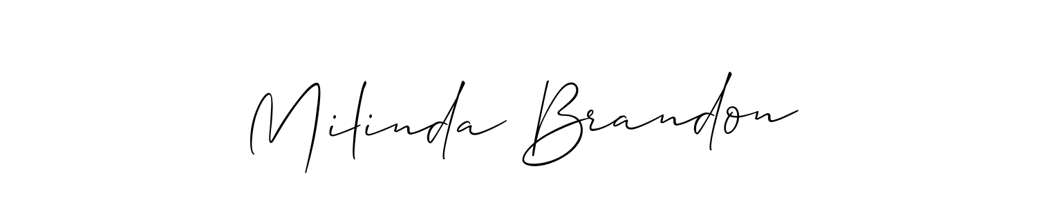 Best and Professional Signature Style for Milinda Brandon. Allison_Script Best Signature Style Collection. Milinda Brandon signature style 2 images and pictures png