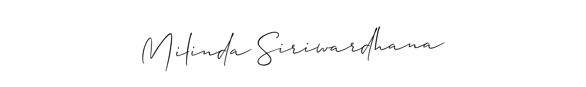 if you are searching for the best signature style for your name Milinda Siriwardhana. so please give up your signature search. here we have designed multiple signature styles  using Allison_Script. Milinda Siriwardhana signature style 2 images and pictures png