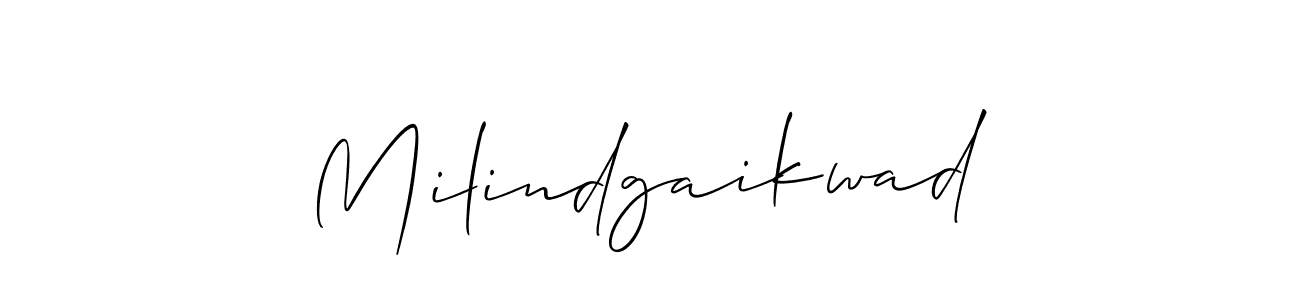 Design your own signature with our free online signature maker. With this signature software, you can create a handwritten (Allison_Script) signature for name Milindgaikwad. Milindgaikwad signature style 2 images and pictures png