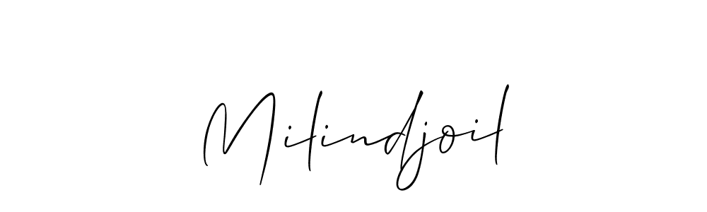 How to make Milindjoil name signature. Use Allison_Script style for creating short signs online. This is the latest handwritten sign. Milindjoil signature style 2 images and pictures png