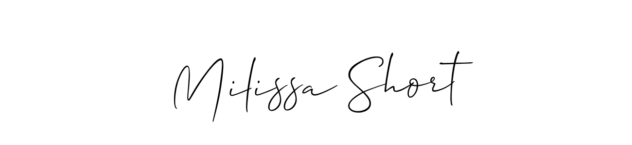 Make a beautiful signature design for name Milissa Short. Use this online signature maker to create a handwritten signature for free. Milissa Short signature style 2 images and pictures png