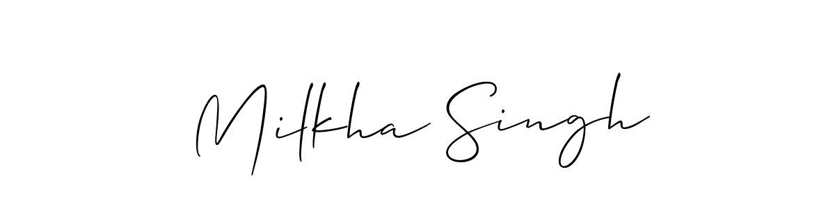 It looks lik you need a new signature style for name Milkha Singh. Design unique handwritten (Allison_Script) signature with our free signature maker in just a few clicks. Milkha Singh signature style 2 images and pictures png