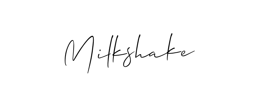 You should practise on your own different ways (Allison_Script) to write your name (Milkshake) in signature. don't let someone else do it for you. Milkshake signature style 2 images and pictures png