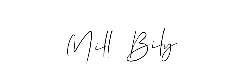 Allison_Script is a professional signature style that is perfect for those who want to add a touch of class to their signature. It is also a great choice for those who want to make their signature more unique. Get Mill  Bily name to fancy signature for free. Mill  Bily signature style 2 images and pictures png