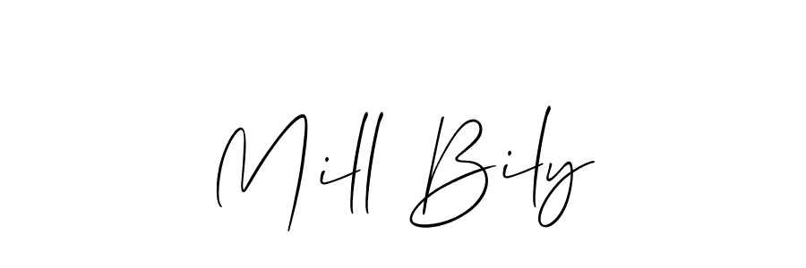 See photos of Mill Bily official signature by Spectra . Check more albums & portfolios. Read reviews & check more about Allison_Script font. Mill Bily signature style 2 images and pictures png