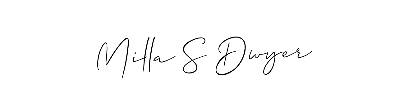 Here are the top 10 professional signature styles for the name Milla S Dwyer. These are the best autograph styles you can use for your name. Milla S Dwyer signature style 2 images and pictures png