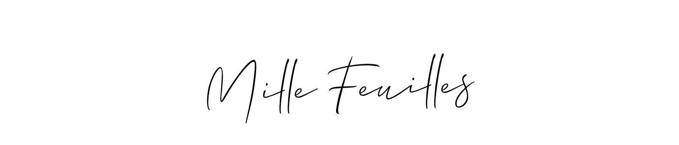 Once you've used our free online signature maker to create your best signature Allison_Script style, it's time to enjoy all of the benefits that Mille Feuilles name signing documents. Mille Feuilles signature style 2 images and pictures png