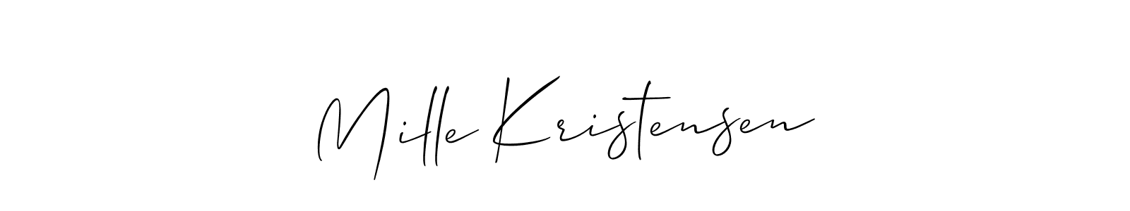 Similarly Allison_Script is the best handwritten signature design. Signature creator online .You can use it as an online autograph creator for name Mille Kristensen. Mille Kristensen signature style 2 images and pictures png
