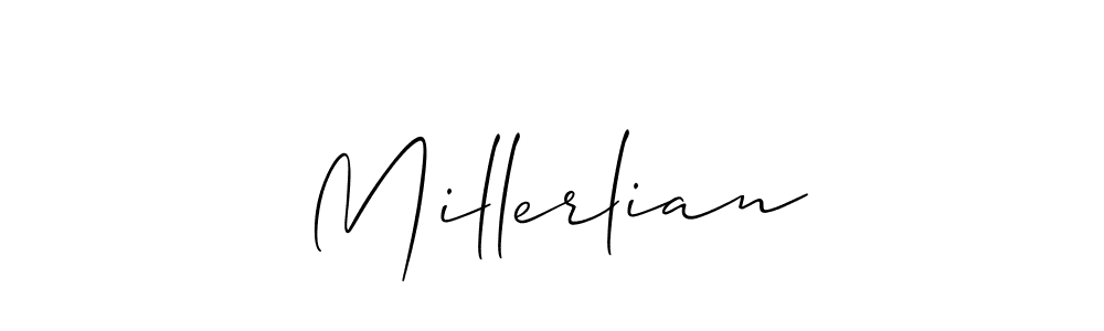 You should practise on your own different ways (Allison_Script) to write your name (Millerlian) in signature. don't let someone else do it for you. Millerlian signature style 2 images and pictures png