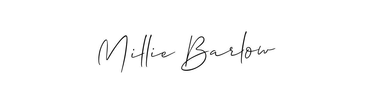 Millie Barlow stylish signature style. Best Handwritten Sign (Allison_Script) for my name. Handwritten Signature Collection Ideas for my name Millie Barlow. Millie Barlow signature style 2 images and pictures png
