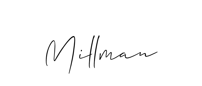 How to make Millman name signature. Use Allison_Script style for creating short signs online. This is the latest handwritten sign. Millman signature style 2 images and pictures png