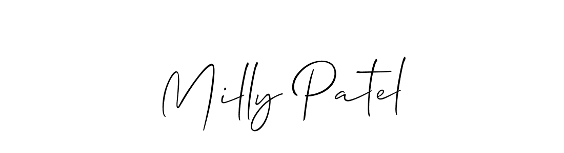Here are the top 10 professional signature styles for the name Milly Patel. These are the best autograph styles you can use for your name. Milly Patel signature style 2 images and pictures png