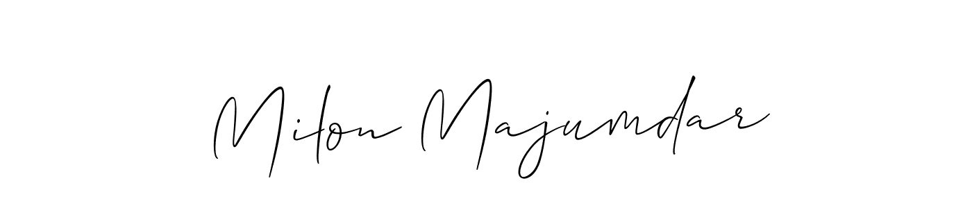 How to make Milon Majumdar signature? Allison_Script is a professional autograph style. Create handwritten signature for Milon Majumdar name. Milon Majumdar signature style 2 images and pictures png