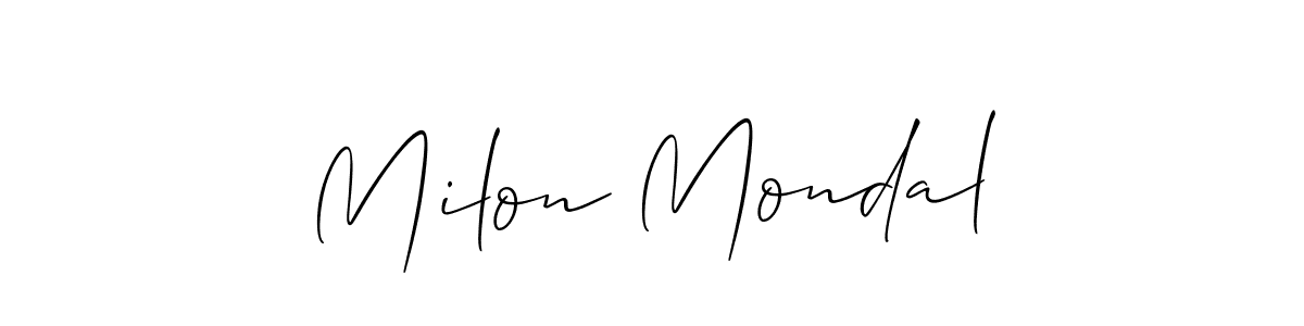 Make a beautiful signature design for name Milon Mondal. Use this online signature maker to create a handwritten signature for free. Milon Mondal signature style 2 images and pictures png