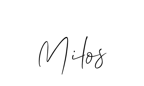 Best and Professional Signature Style for Milos. Allison_Script Best Signature Style Collection. Milos signature style 2 images and pictures png