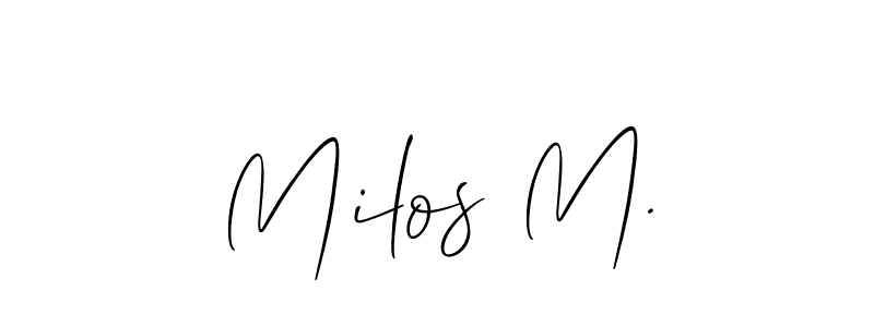 Here are the top 10 professional signature styles for the name Milos M.. These are the best autograph styles you can use for your name. Milos M. signature style 2 images and pictures png